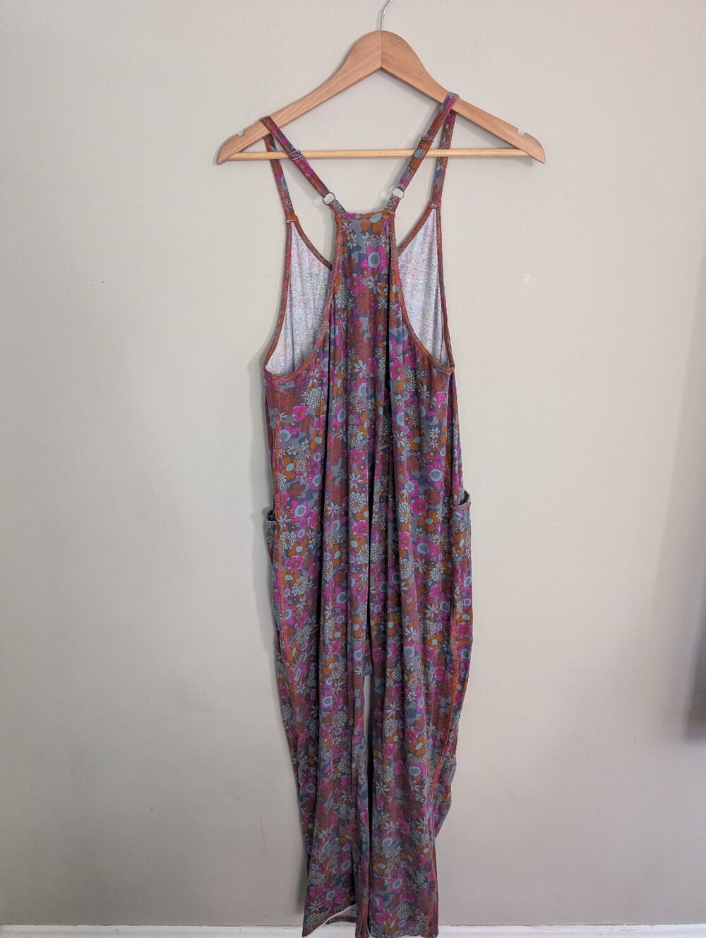 Natural Life Lucy Pink Floral Cotton Jumpsuit Size M - Picture 6 of 8
